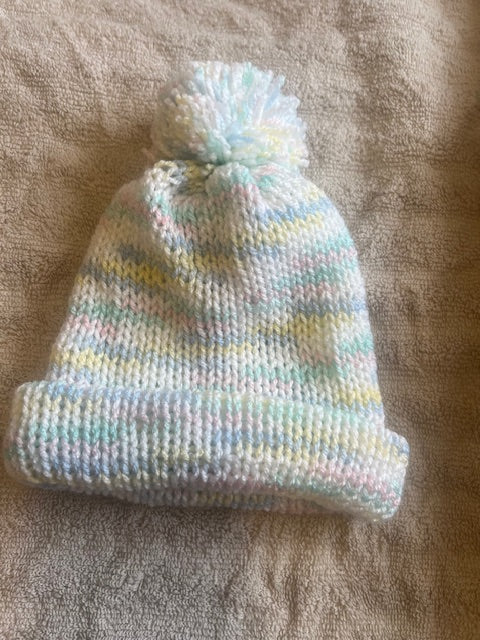 Hand-made Unisex Beanie for Newborn/Infant, Baby shower gift