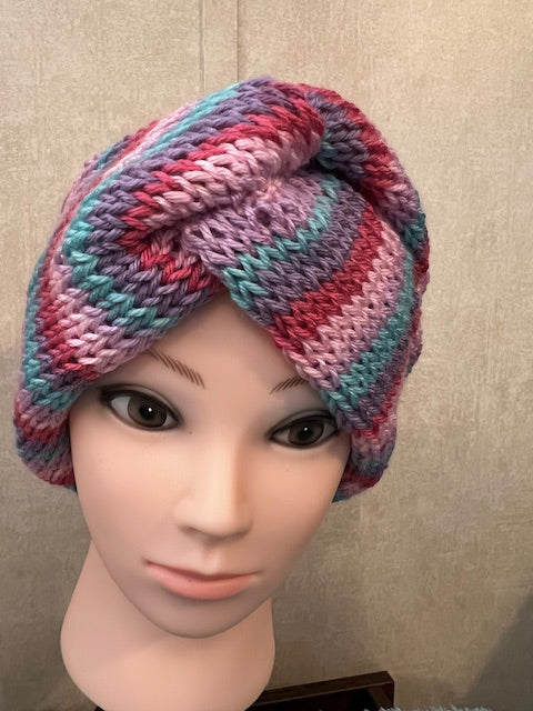 Colorful Hand-made Twisted Turban/Head Wrap