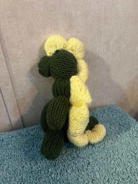 Handmade Knitted Green-eyed Mini Dragon