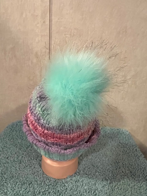 Handmade Soft & Stretchy Pastel Hat – Perfect for Kids & Small Adults