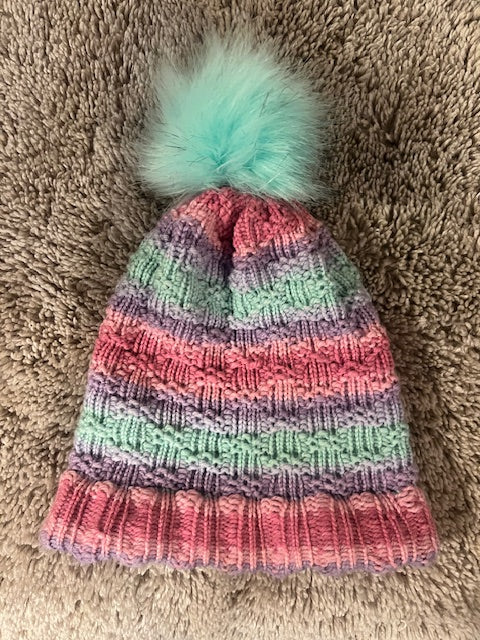 Handmade Soft & Stretchy Pastel Hat – Perfect for Kids & Small Adults